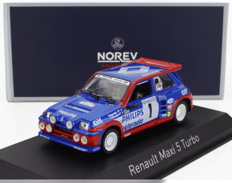 RENAULT R5 Maxi Turbo Philips (night Version) №1 Rally Tour De France (1985) Jean Ragnotti - Pierre Thimonier, Blue Red