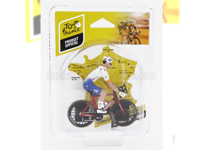 FIGURES Ciclista - Cyclist - Team Total-energies - Tour De France (2023), White Yellow Blue