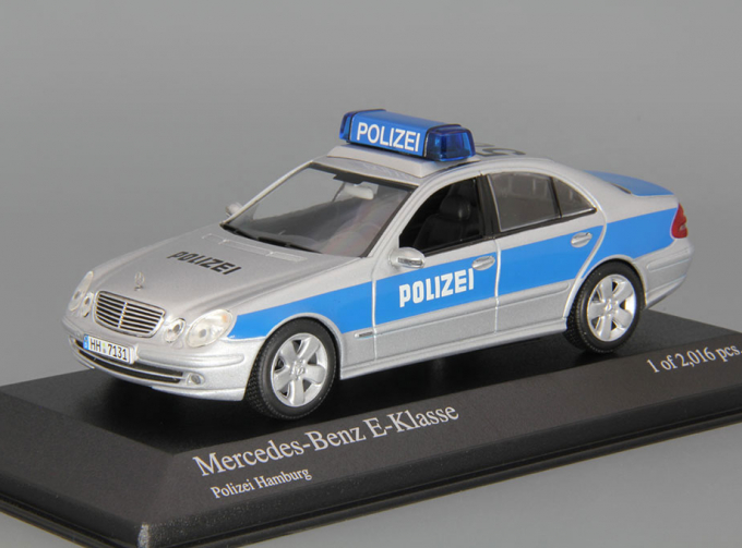 MERCEDES-BENZ E-Class Hamburg Police W211 (2002), silver / blue