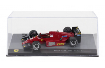 FERRARI F1 F1/86 №28 Season (1986) Stefan Johansson - Con Vetrina - With Showcase, Red Black