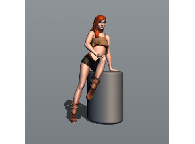 Фигурка 674 На капоте, окрашенная