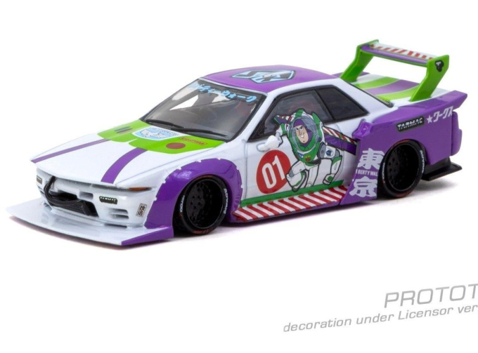 NISSAN R32 Skyline Buzz, white / pearl / green