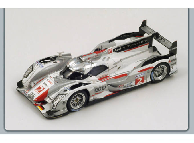 AUDI R18 E-tron Quattro №2 2nd Le Mans (Rinaldo Capello - Tom Kristensen - Allan McN) 2012, silver