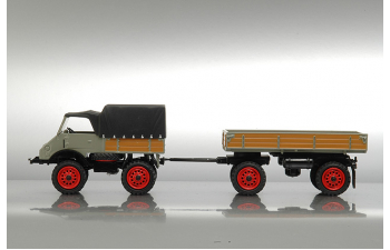 MERCEDES-BENZ Unimog U401 with trailer, grey