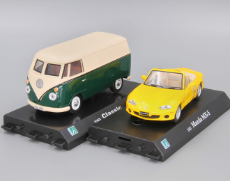 Набор MAZDA MX-5, yellow / VOLKSWAGEN T1, green / beige