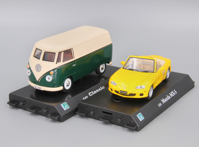 Набор MAZDA MX-5, yellow / VOLKSWAGEN T1, green / beige