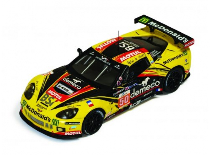 CHEVROLET CORVETTE C6 ZR1 50 P.BORNHAUSER – J.CANAL – G.GARDEL Winner GTE AM Le Mans 2011, yellow