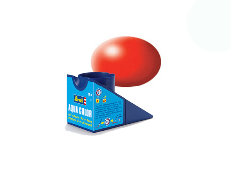 Краска акриловая водорастворимая Флюоресцентный красный, сатиновая, 18 мл