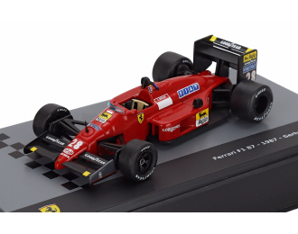 FERRARI F1 87 №28 Season (1987) Gerhard Berger - Con Vetrina - With Showcase, Red