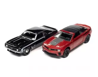 CHEVROLET Set 2x Camaro Ss (1969) + Zl1 Cabriolet Closed (2013), Black Red