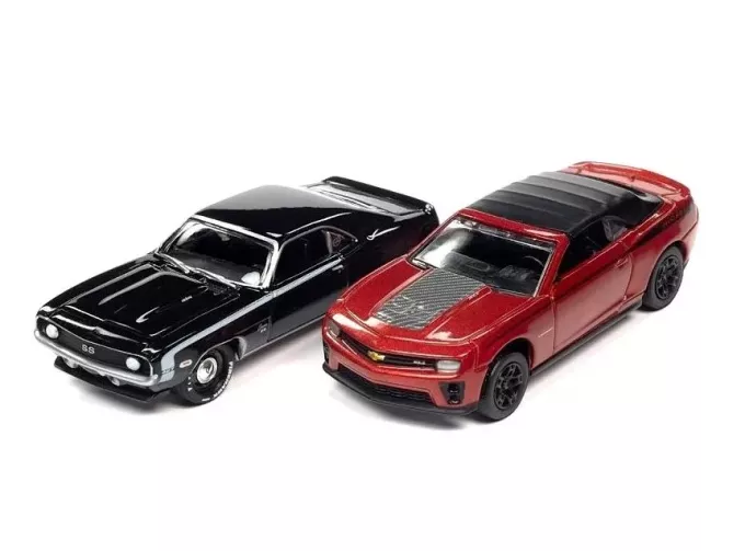 CHEVROLET Set 2x Camaro Ss (1969) + Zl1 Cabriolet Closed (2013), Black Red