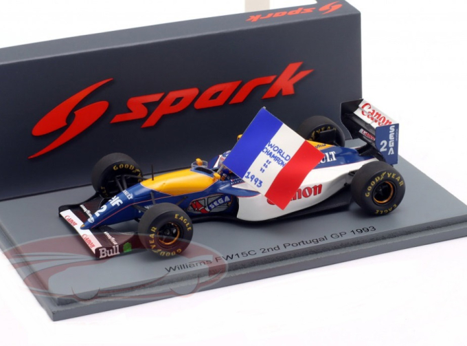 WILLIAMS FW15C #2 2nd Portugal GP Formula 1 World Champion Alain Prost (1993)