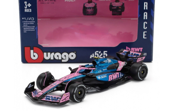 ALPINE F1 - Set 12x - Espositore - Display Stand - A525 Team Bwt Alpine N 10 Season 2025 Pierre Gasly + N 43 Franco Colapinto, Black Blue Pink