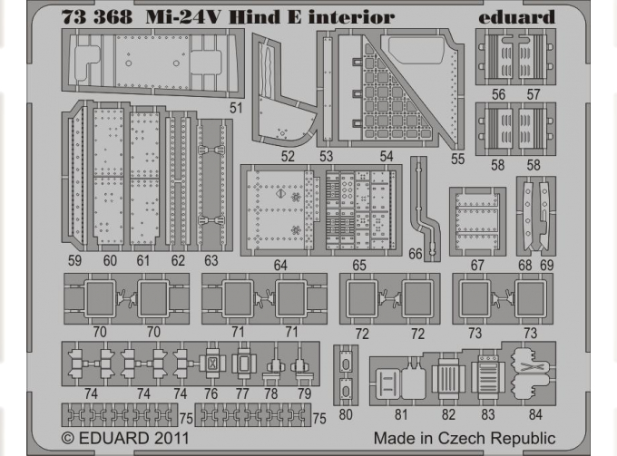 Фототравление для Mi-24V Hind E interior S.A.