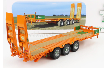 Прицеп для грузовика, оранжевый/зеленый