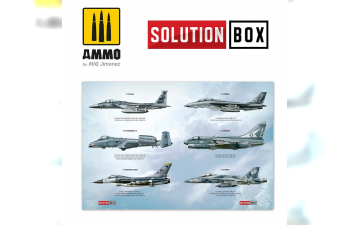 How To Paint USAF Navy Grey Fighters Solution Book (Multilingual)