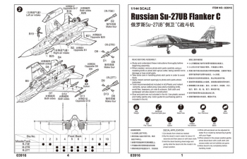 Сборная модель Советский учебно-боевой истребитель Су-27УБ