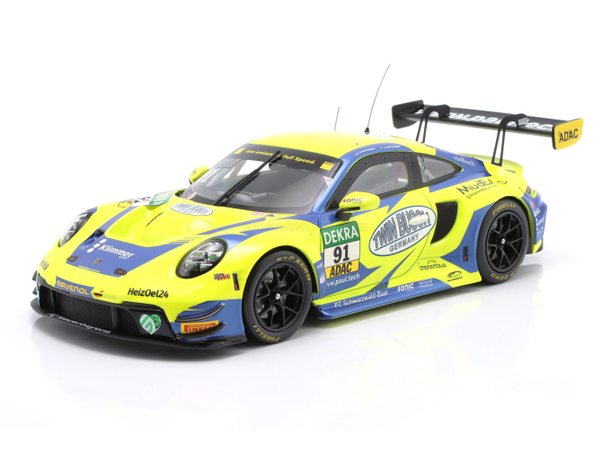 PORSCHE 911 992 Gt3 R Team Joos 91 Adac Gt Masters (2024) Johannes Kapfinger - Michael Kapfinger, Yellow Blue