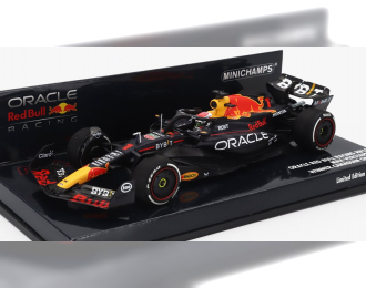 RED BULL F1 Rb19 Team Oracle Red Bull Racing №1 World Champion Winner Canada Gp (2023) Max Verstappen, Matt Blue