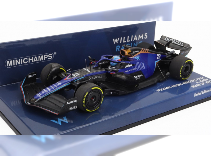 WILLIAMS F1 Fw44 Team Williams Racing №23 Miami Gp (2022) Alexander Albon, Blue