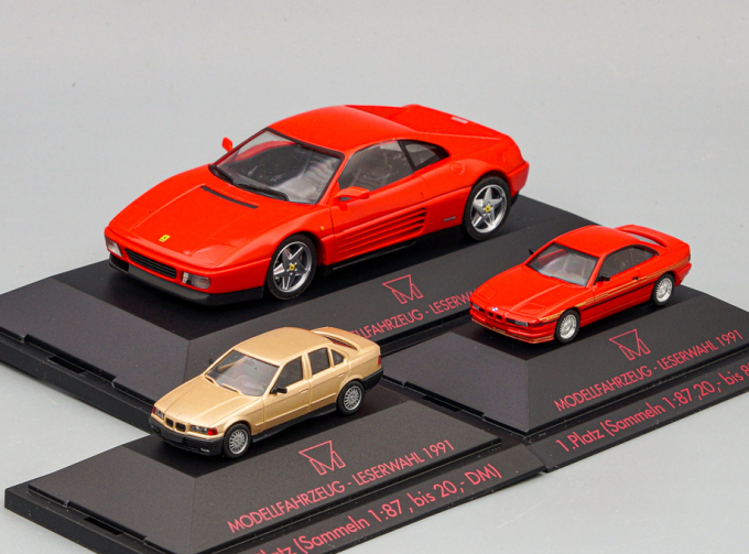 Набор моделей FERRARI 348 tb (1/43) + BMW 325 i (1/87) + BMW Alpina B12 (1/87)