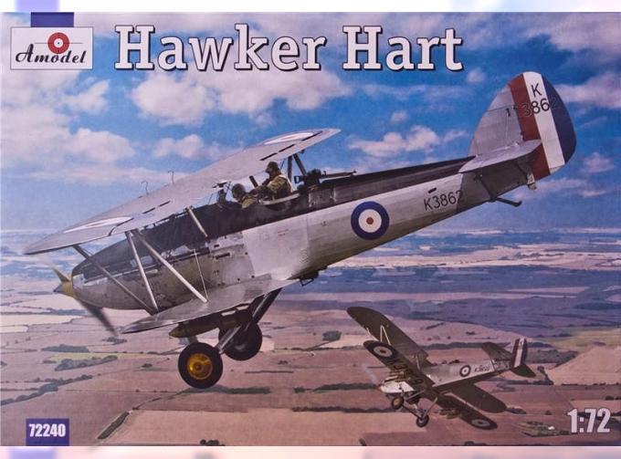 Сборная модель Британский легкий бомбардировщик Hawker Hart