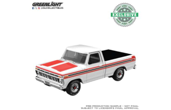FORD F-150 (1977), white with orange stripes