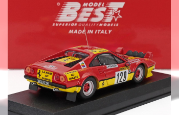 FERRARI 308 Gtb (night Version) №129 Rally Montecarlo (1983) Dominique Gauthier - Michele Gauthier, Red Yellow