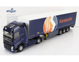 VOLVO Fh4 500 Truck Telonato Karassulis Transports (2020), Blue