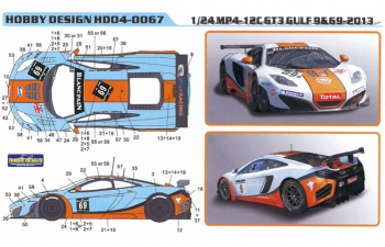 Декаль MP4-12C GT3 GULF 9&69-2012