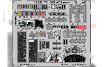 Фототравление для TF-104G с сидениями C2