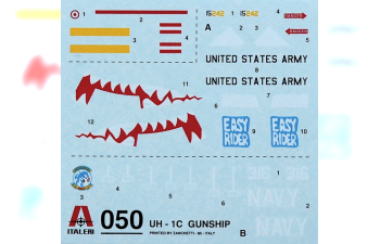 Сборная модель Вертолет UH-1C GUNSHIP