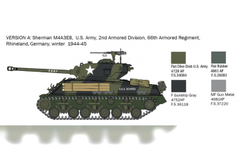 Сборная модель M4a3e8 Sherman Miltary 1945