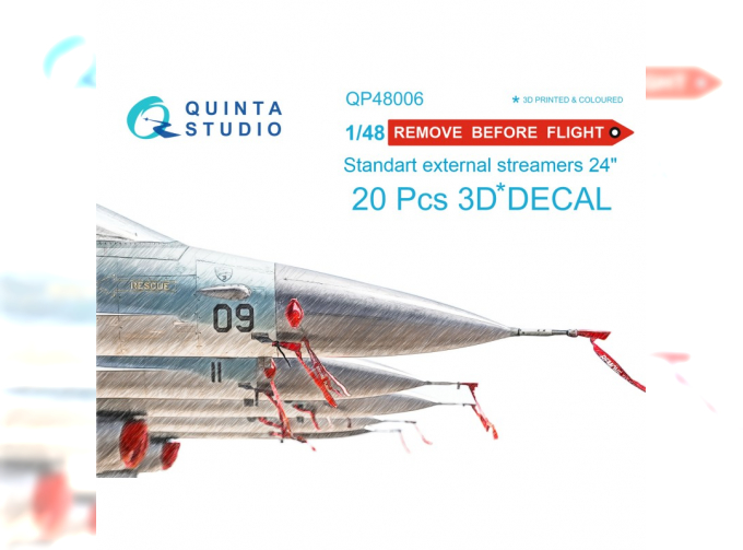 3D Декаль Предупреждающие вымпелы Remove Before Flight, стандартный размер 24, 20 шт