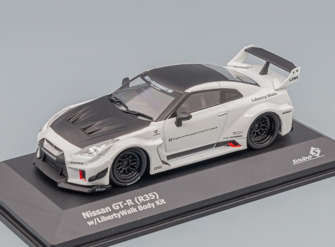 NISSAN GT-R (R35) Liberty Walk Body Kit, white flatblack