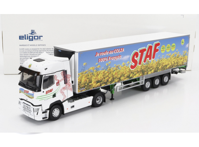 RENAULT T-line High Truck Cassonato Staf Colza Transports (2021), White Light Blue