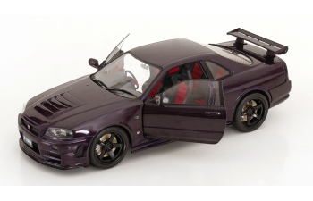 NISSAN Skyline (R34) GT-R Z Tune RHD (1999), dark purple (midnight purple)