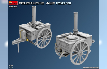 Сборная модель STEYR Rso/01 гусеничный с немецкой полевой кухней времён Второй мировой войны