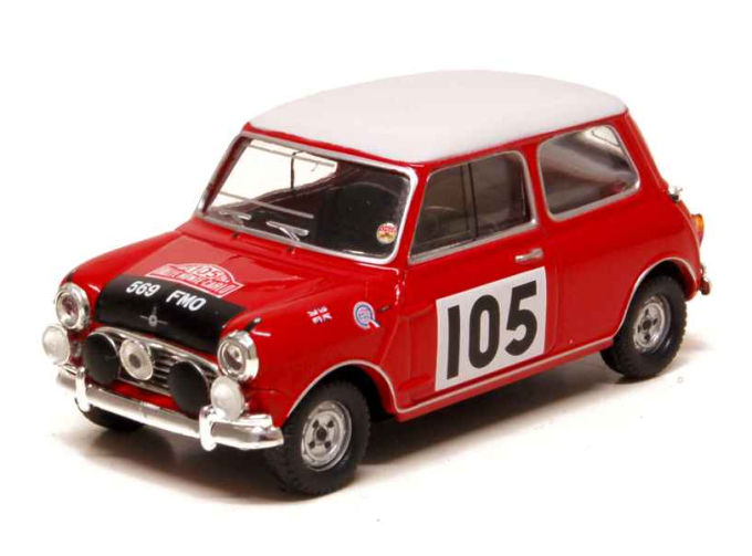 MORRIS Cooper #105 R.Aaltonen / A.Ambrose, Rallye Monte Carlo 1964