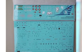 Декаль для F-16AM Fighting Falcon Danmark Pt.2