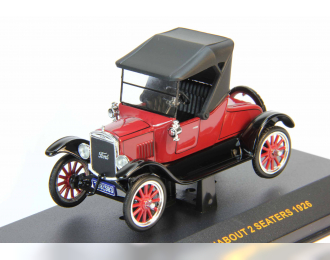 FORD T Runabout 2 Seaters Closed (1926), dark red / black