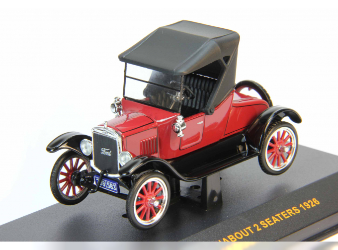 FORD T Runabout 2 Seaters Closed (1926), dark red / black