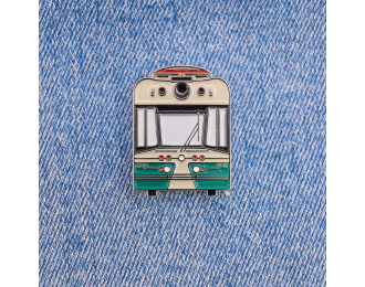 Значок "71-421Р", бежевый / зеленый