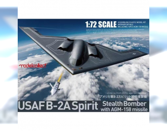 Сборная модель бомбардировщик-невидимка ВВС США B-2A Spirit с ракетой AGM- 158