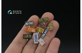 3D Декаль Автомобильные номера США, северо-восточные штаты, 1910-1940 (для всех моделей) (на метал. основании)