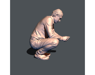 Фигурка Дядя Лёня на кортах, неокрашенная