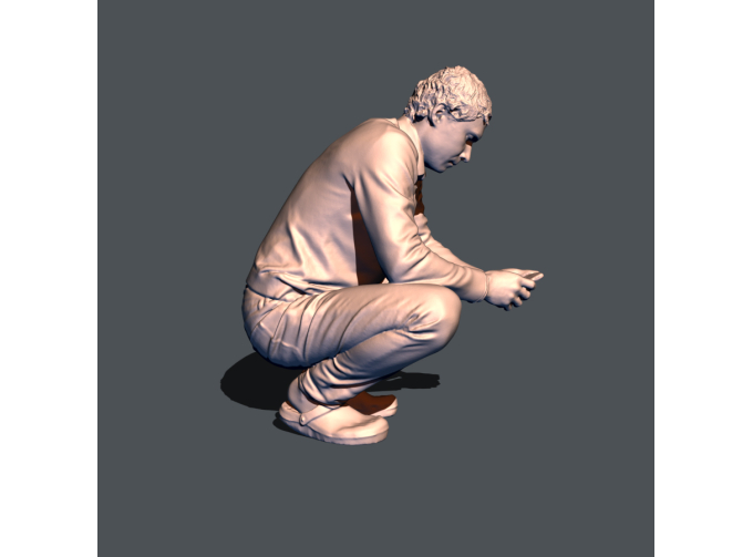 Фигурка Дядя Лёня на кортах, неокрашенная