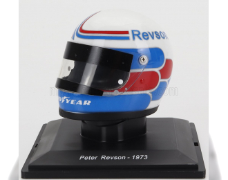 HELMET F1 Casco - Mclaren M23 Ford Yardley N8 Season (1973) Peter Revson, White Blue Red