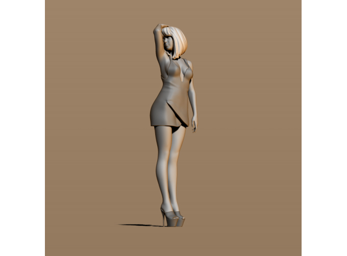 Фигура fashion girl, окрашенная