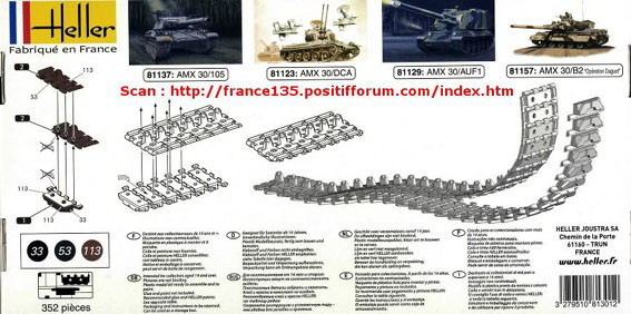 Сборная модель Траки CHENILLES AMX 30